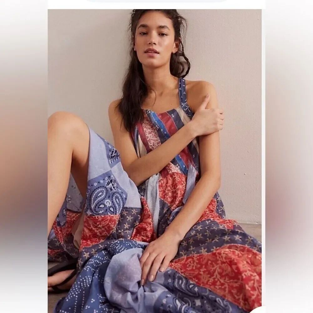 Free People Multicolor Patchwork Maxi Dress We The Free Heritage Maxi